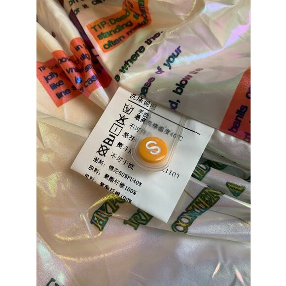 Women's Survival Metallic Down Jacket Puffer Starry Sky Gray Size S - Picture 12 of 16